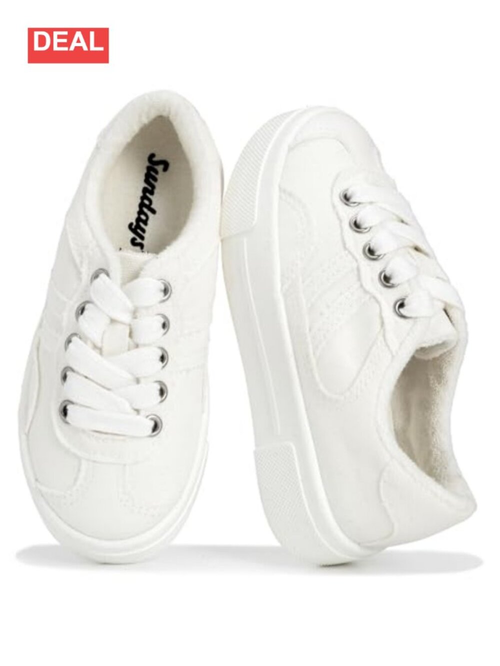 Girls Platform Sneakers Canvas Memory Foam Non-Slip Lace-Up Casual Shoes
